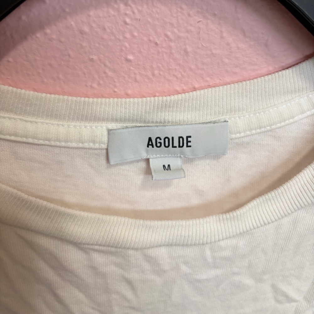 Agolde LONG LINE ADINE TEE IN BLONDE MEDIUM - Picture 4 of 5